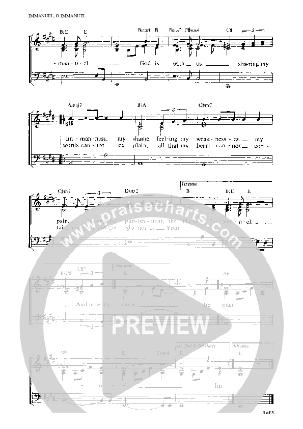 Immanuel O Immanuel Piano/Vocal (Graham Kendrick)