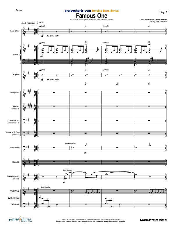 Famous One Orchestration (Chris Tomlin / Passion)