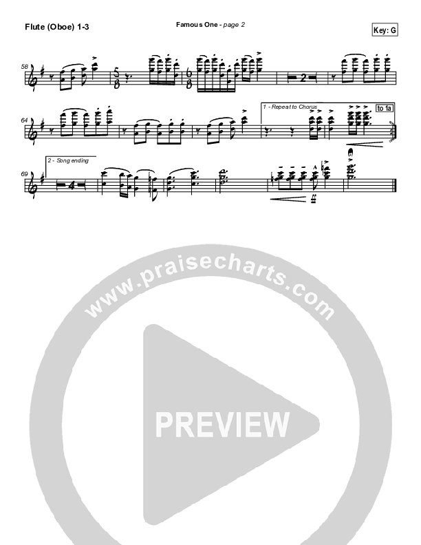 Famous One Flute/Oboe 1/2/3 (Chris Tomlin / Passion)