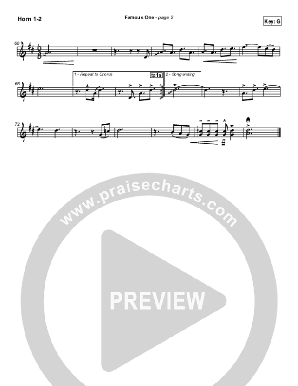 Famous One French Horn 1/2 (Chris Tomlin / Passion)