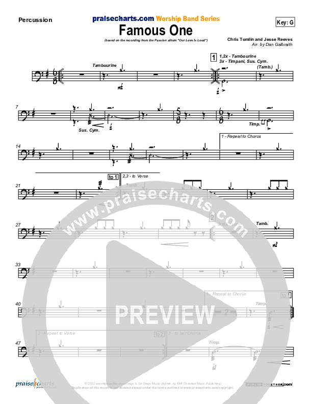 Famous One Percussion (Chris Tomlin / Passion)