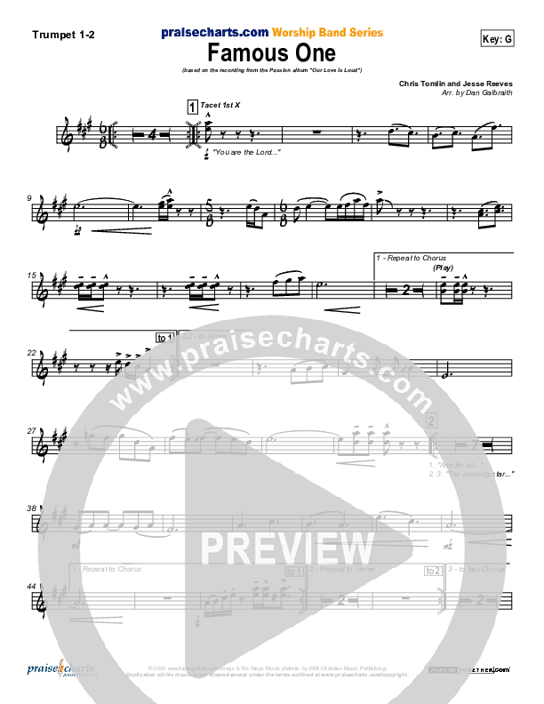 Famous One Trumpet 1,2 (Chris Tomlin / Passion)