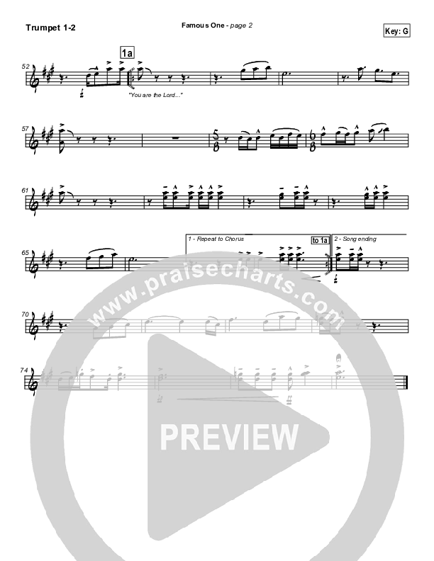 Famous One Trumpet 1,2 (Chris Tomlin / Passion)