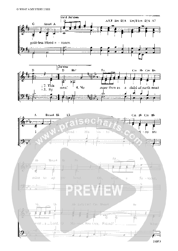 O What A Mystery I See Piano/Vocal (Graham Kendrick)