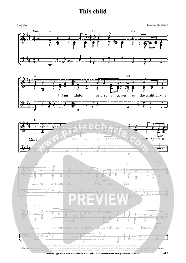 This Child Piano/Vocal (Graham Kendrick)