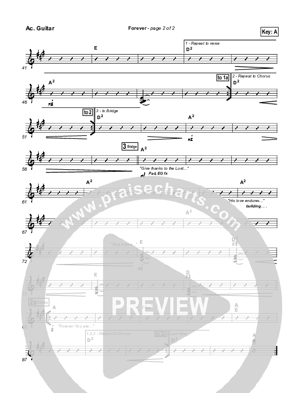 Forever Acoustic Guitar (Chris Tomlin)