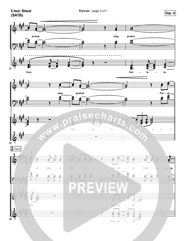 Forever Choir Sheet (SATB) (Chris Tomlin)