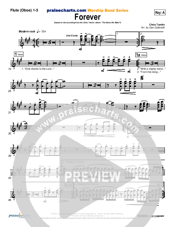 Forever Flute/Oboe 1/2/3 (Chris Tomlin)