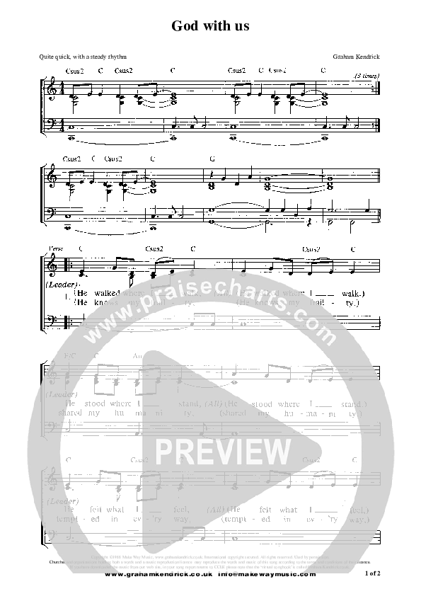 God With Us Piano/Vocal (Graham Kendrick)