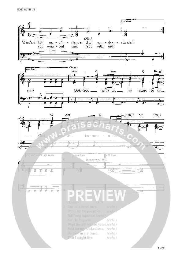 God With Us Piano/Vocal (Graham Kendrick)