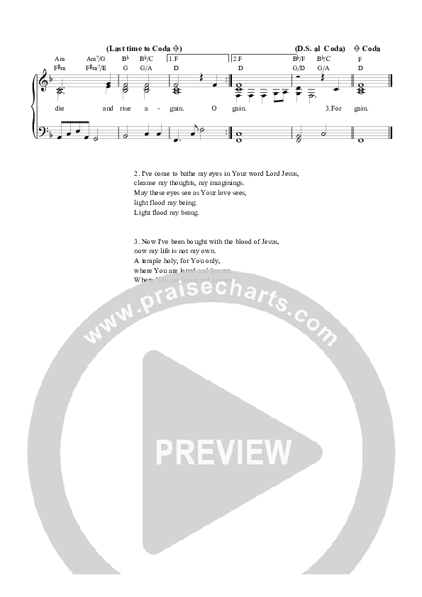 I Shall Be Clean Again Piano/Vocal (Graham Kendrick)