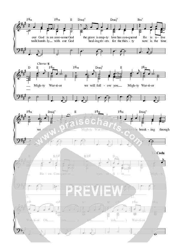 Mighty Warrior Piano/Vocal (Graham Kendrick)