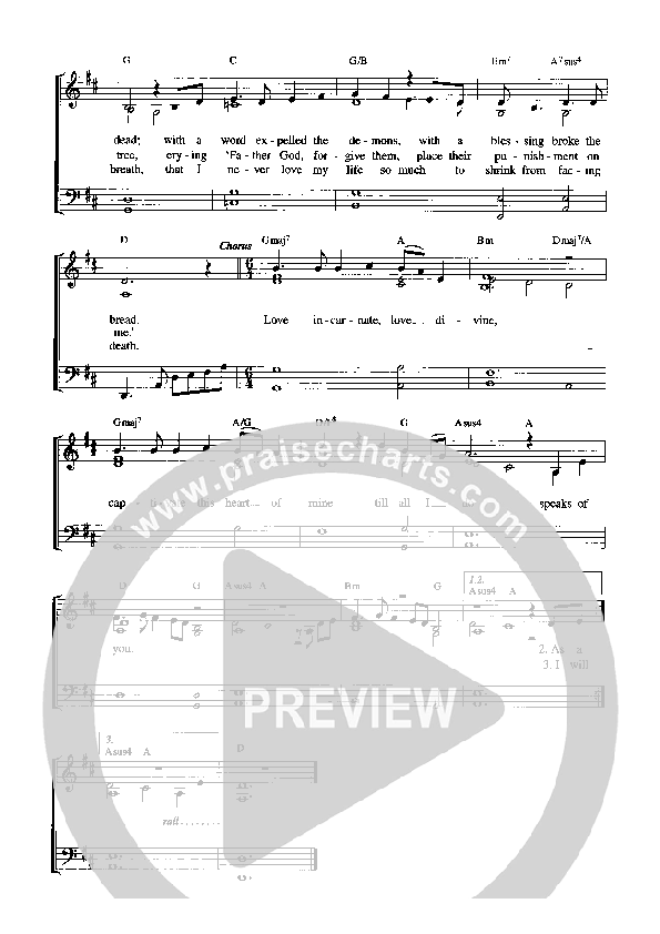 With A Prayer (Love Incarnate) Piano/Vocal (Graham Kendrick)