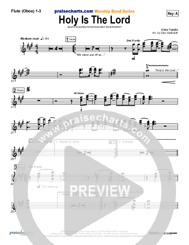 Holy Is The Lord Wind Pack (Chris Tomlin / Passion)