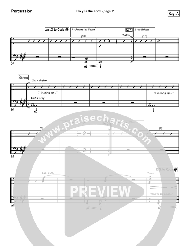 Holy Is The Lord Percussion (Chris Tomlin / Passion)