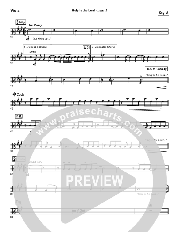 Holy Is The Lord Viola (Chris Tomlin / Passion)