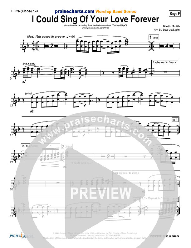 I Could Sing Of Your Love Forever Wind Pack (Delirious / Passion)