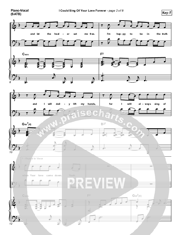 I Could Sing Of Your Love Forever Piano/Vocal (SATB) (Delirious / Passion)