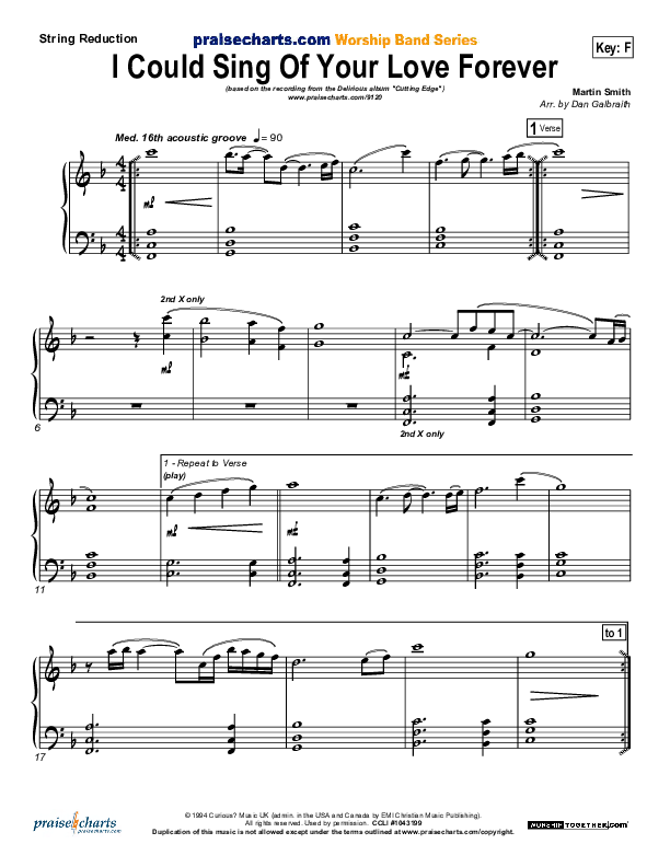 I Could Sing Of Your Love Forever Synth Strings (Delirious / Passion)