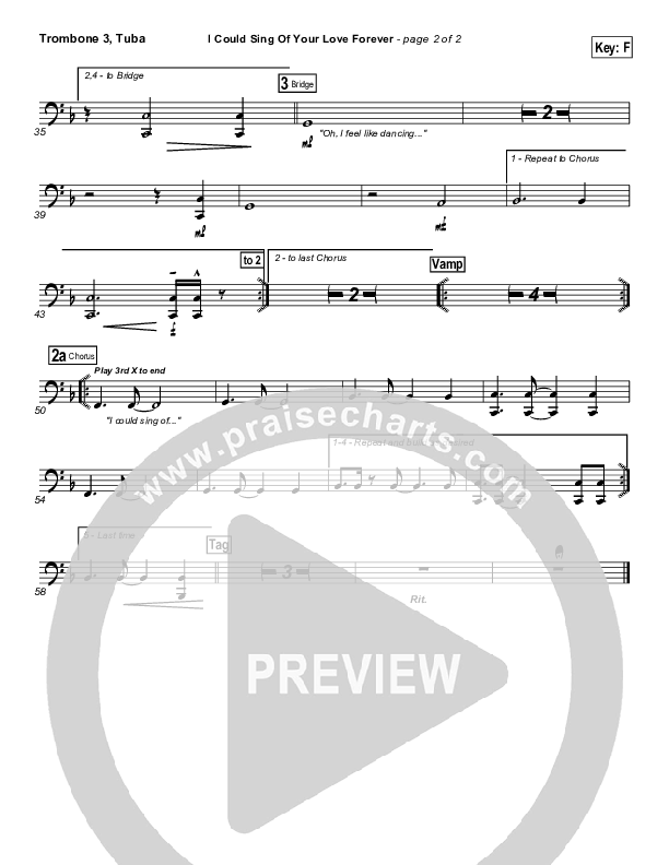 I Could Sing Of Your Love Forever Trombone 3/Tuba (Delirious / Passion)