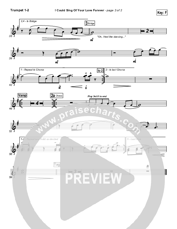 I Could Sing Of Your Love Forever Trumpet 1,2 (Delirious / Passion)