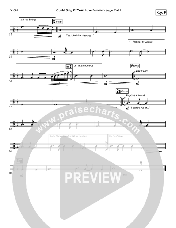 I Could Sing Of Your Love Forever Viola (Delirious / Passion)