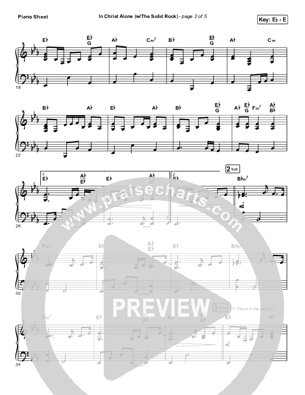 In Christ Alone Piano Sheet (Travis Cottrell)