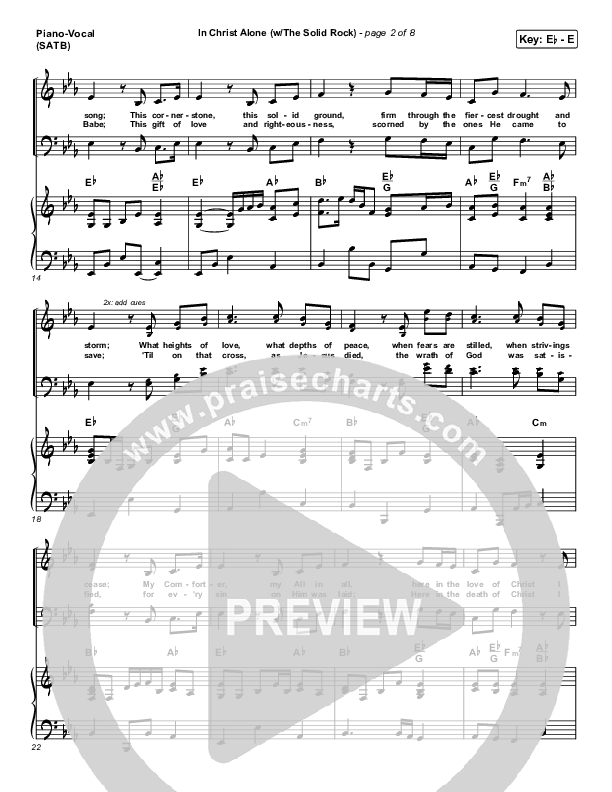 In Christ Alone Piano/Vocal (SATB) (Travis Cottrell)