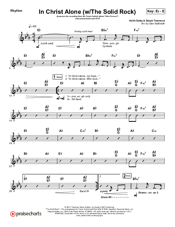 In Christ Alone Rhythm Chart (Travis Cottrell)
