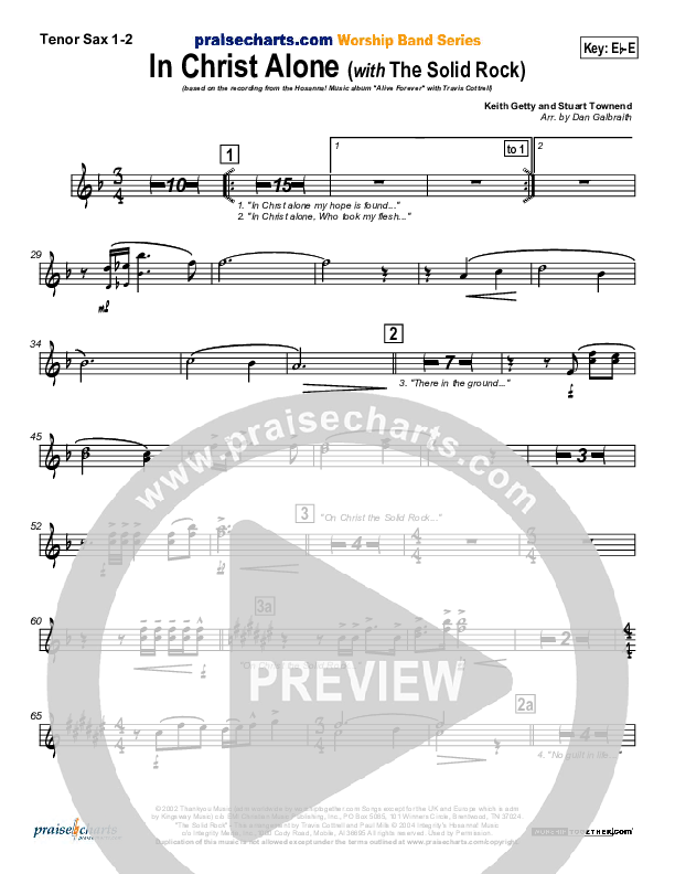 In Christ Alone Tenor Sax 1/2 (Travis Cottrell)