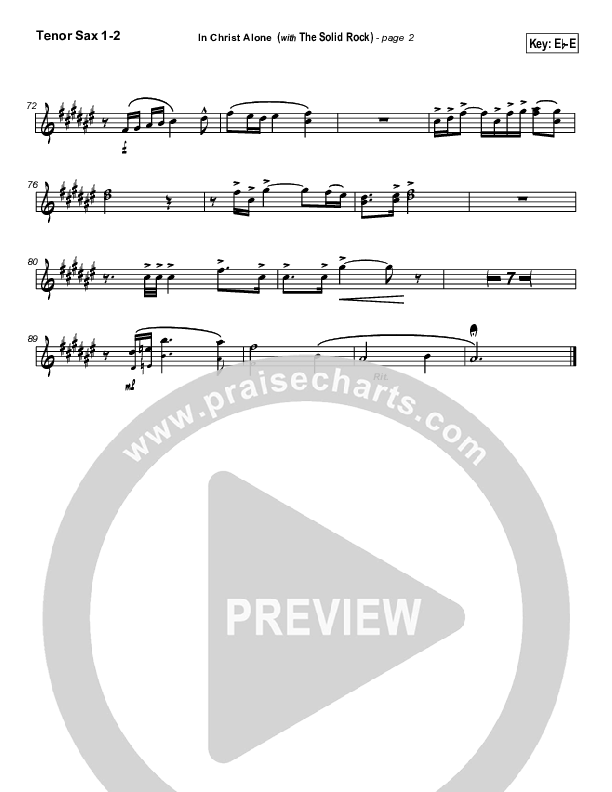 In Christ Alone Tenor Sax 1/2 (Travis Cottrell)