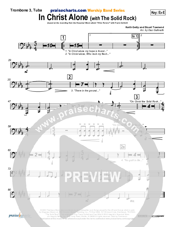 In Christ Alone Trombone 3/Tuba (Travis Cottrell)