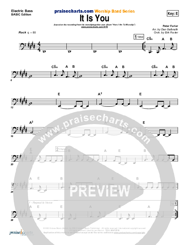 It Is You Bass Guitar (Newsboys)