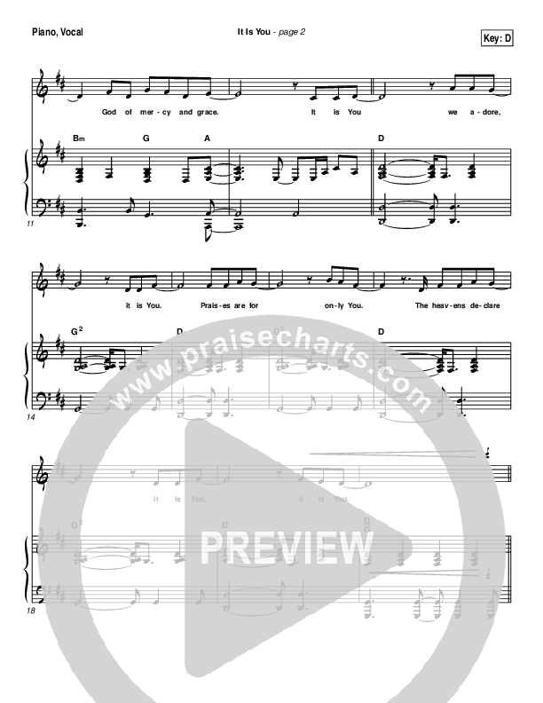 It Is You Piano/Vocal (Newsboys)