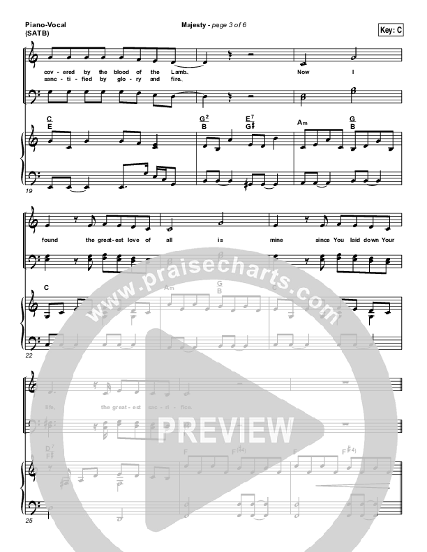 Majesty Piano/Vocal (SATB) (Delirious)