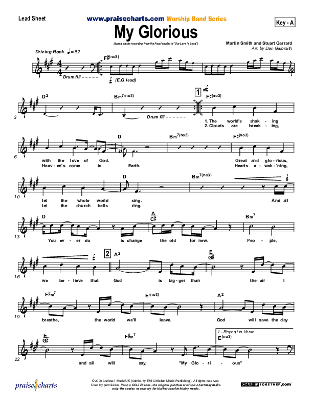 My Glorious Lead Sheet (Delirious)