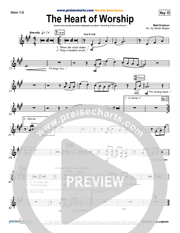 The Heart Of Worship Brass Pack (Matt Redman)