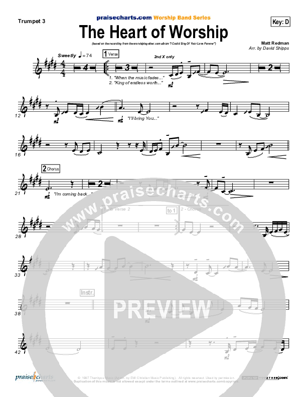 The Heart Of Worship Trumpet 3 (Matt Redman)