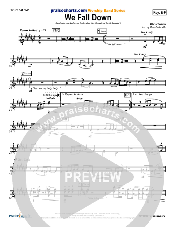 We Fall Down Trumpet 1,2 (Chris Tomlin / Passion)