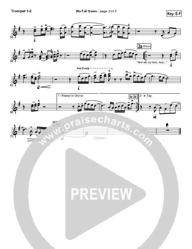 We Fall Down Trumpet 1,2 (Chris Tomlin / Passion)