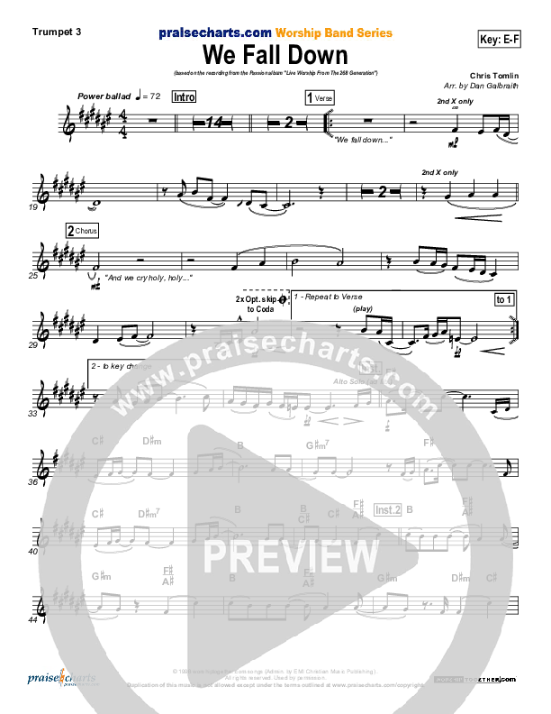 We Fall Down Trumpet 1,2 (Chris Tomlin / Passion)