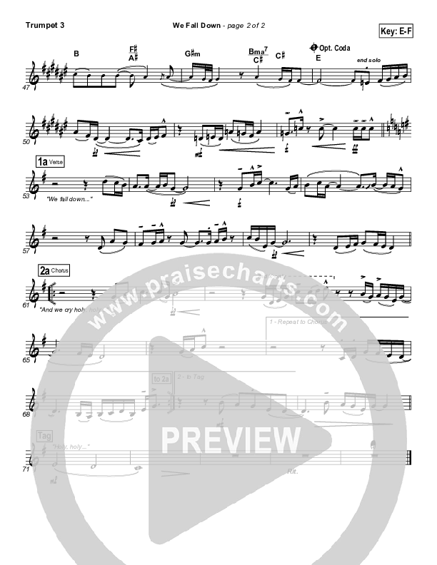 We Fall Down Trumpet 3 (Chris Tomlin / Passion)