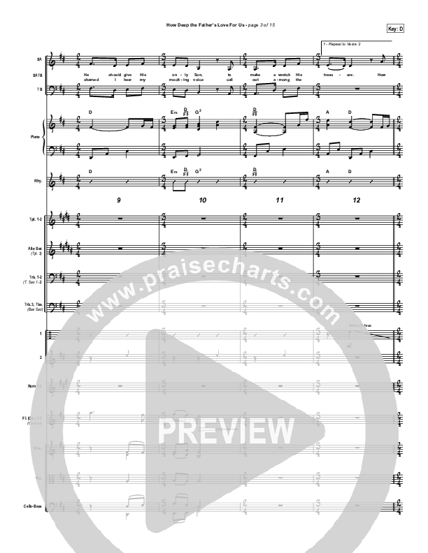 How Deep The Father's Love For Us Conductor's Score (Stuart Townend)