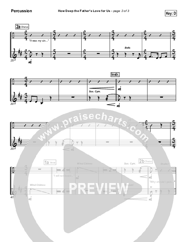 How Deep The Father's Love For Us Percussion (Stuart Townend)