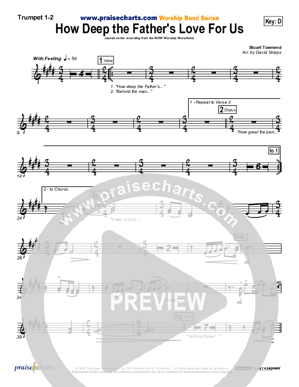 How Deep The Father's Love For Us Trumpet 1,2 (Stuart Townend)