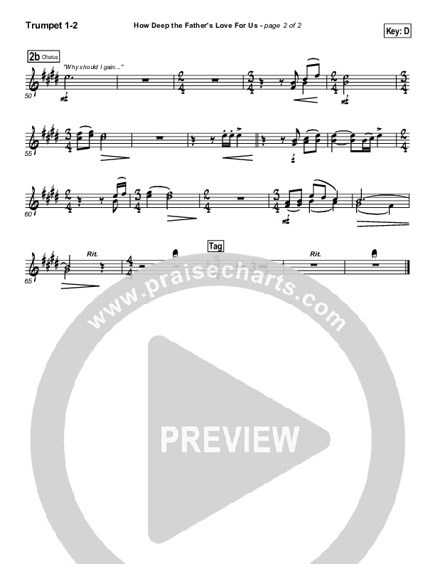 How Deep The Father's Love For Us Trumpet 1,2 (Stuart Townend)