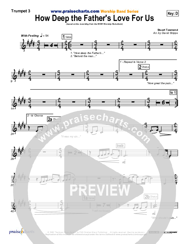 How Deep The Father's Love For Us Trumpet 3 (Stuart Townend)