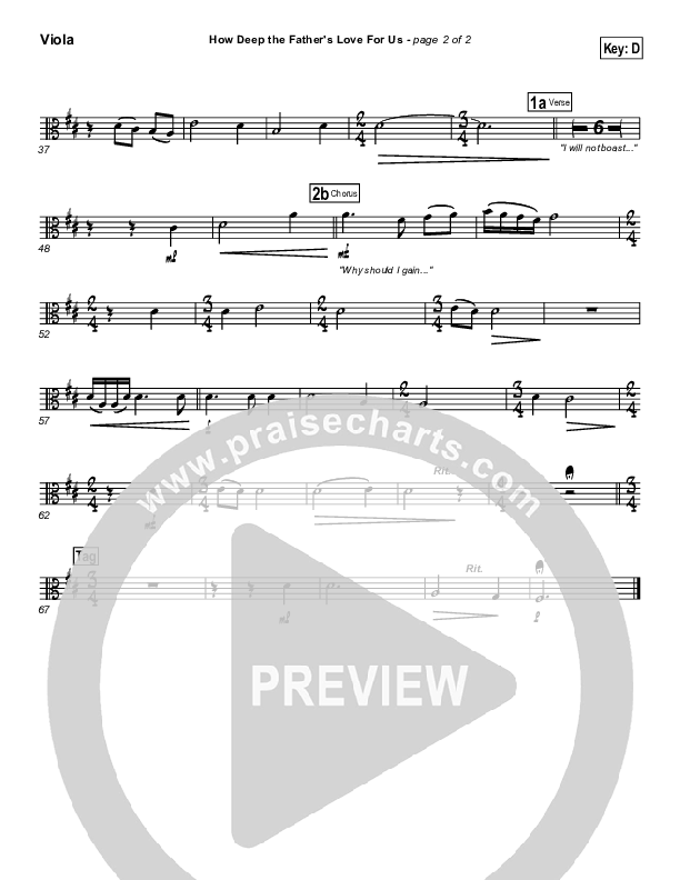 How Deep The Father's Love For Us Viola (Stuart Townend)