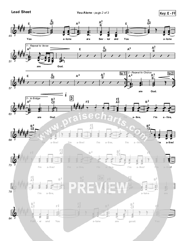 You Alone Lead Sheet (Passion)