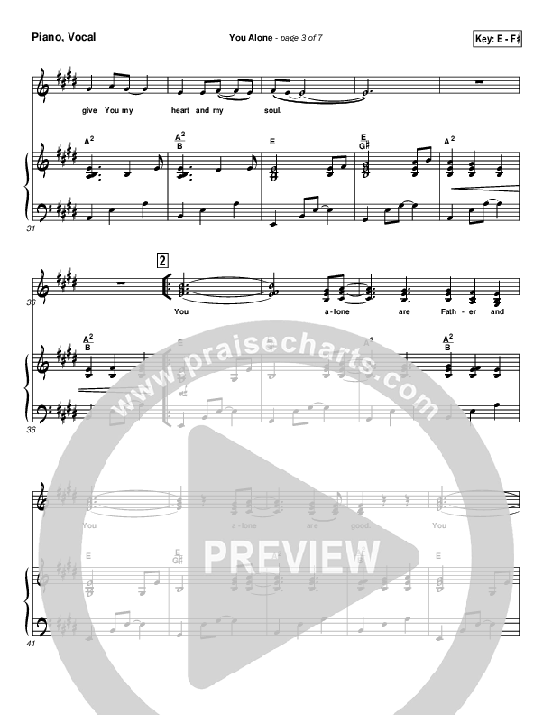 You Alone Lead & Piano (Passion)